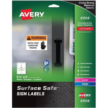 AVERY Label, Sgn, Rem, 3.5X5, We, 60Pk AVE61514